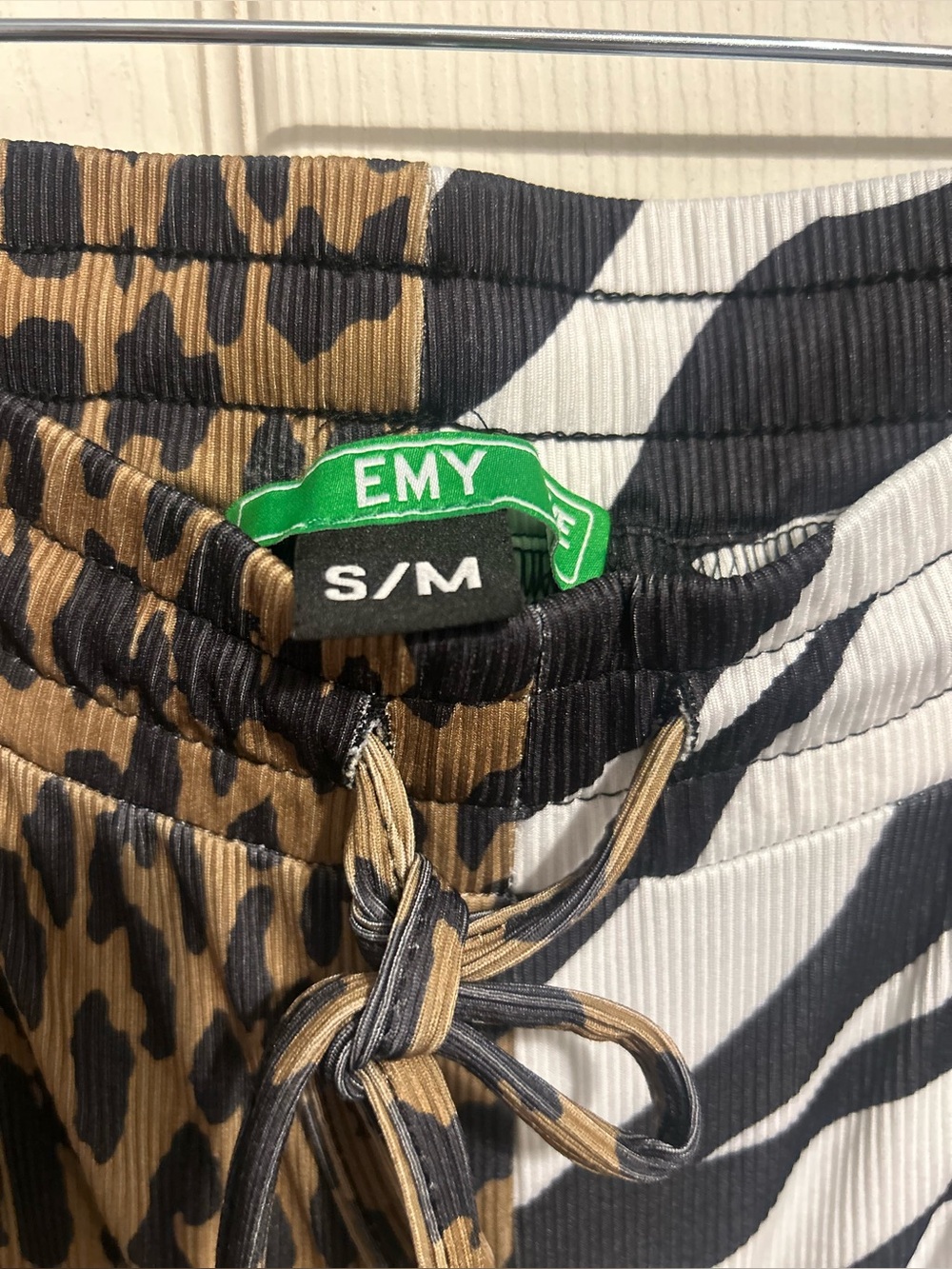 EMY Ave Leopard & Zebra Print Wide leg pants - Brown/Black & White - Picture 4 of 4